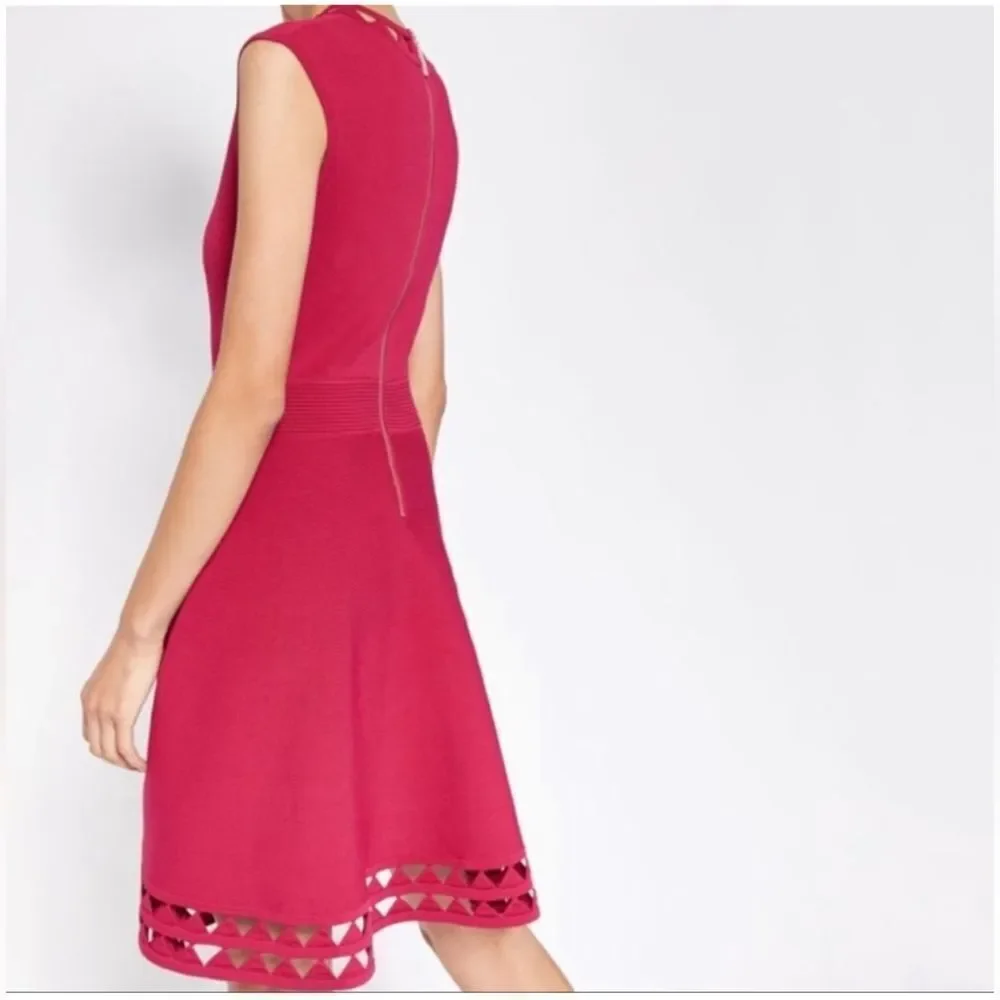 Ted Baker Kathryn Cut-out Knit Fit-and-Flare Dress Size 4 - Picture 7 of 16